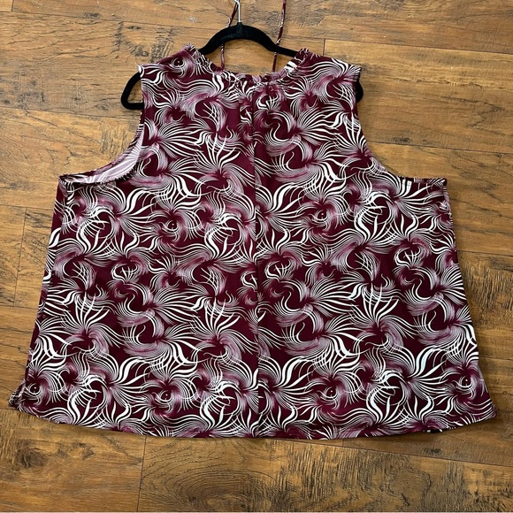 Plus size Wmns blouse bundle of 2 Flowy patterned plaid & sleeveless floral 4xlg - Picture 16 of 16